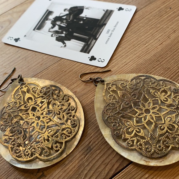 1 PAIR LEFT upcycled earrings FREE WITH A PURCHASE - Picture 4 of 17